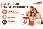 МФЦ продолжается прием заявлений на ежегодную семейную выплату